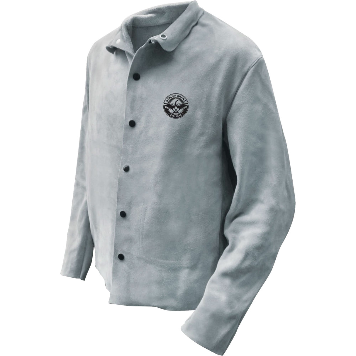 Welder Jacket, Leather, X-Large, Grey