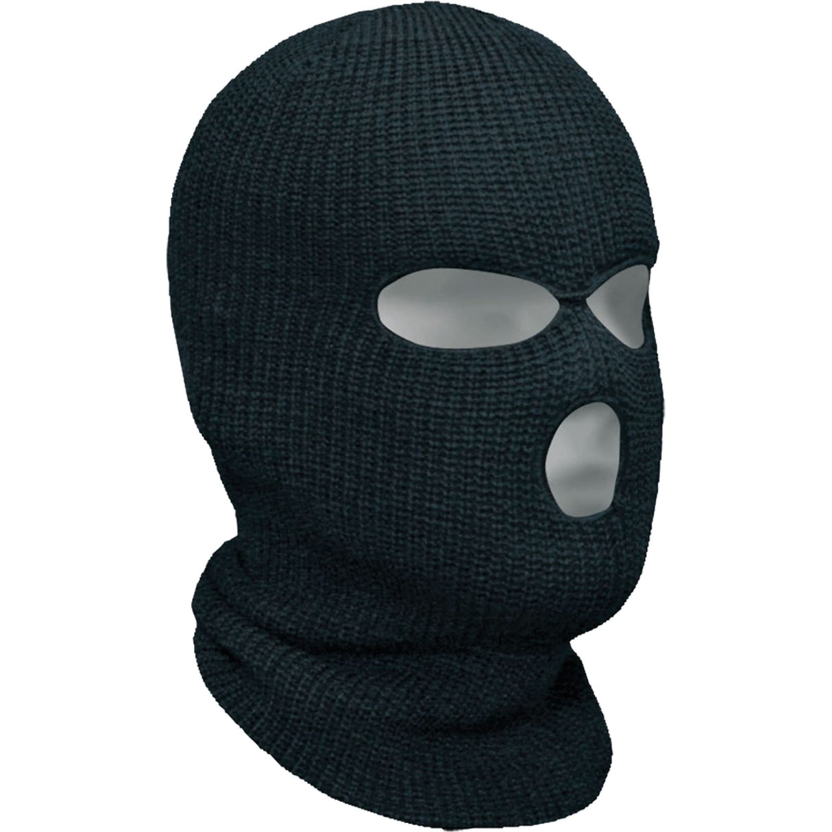 Classic 3-Hole Balaclava, Acrylic, Black