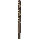 Heavy-Duty Jobber Drill Bit, High Speed Cobalt, 1/2", 6" L, 1-1/2" Flute, 135° Point Angle