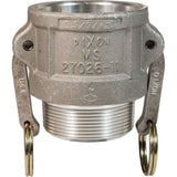 Cam & Groove Coupler, Aluminum, Type B, 2-1/2", Male NPT, 150 PSI