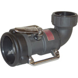 Bayonet Style Dry Disconnect 90° Swivel Coupler, Anodized Aluminum, 3", Female NPT, 85 PSI