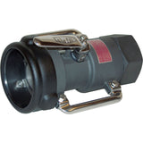 Bayonet Style Dry Disconnect Straight Swivel Coupler, Anodized Aluminum, 3", Female NPT, 85 PSI
