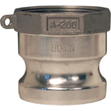Global Cam & Groove Adapter, Aluminum, Type A, 4", Female NPT, 125 PSI