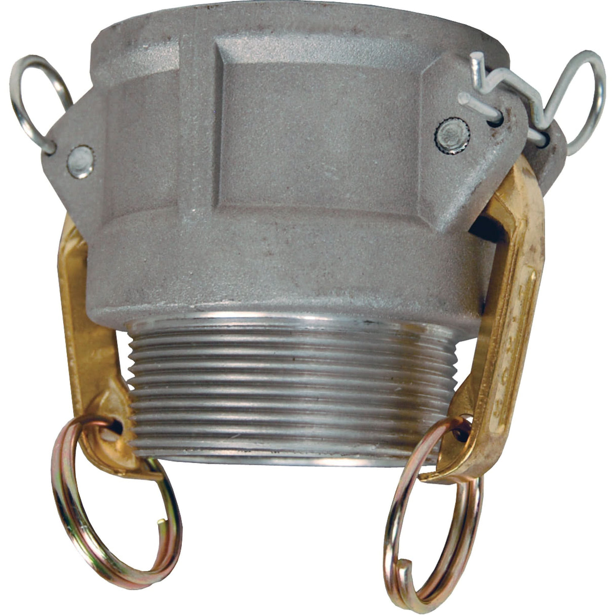 Global Cam & Groove Coupler, Aluminum, Type B, 2-1/2", Male NPT, 250 PSI