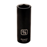 SAE Socket, Impact, 1/2", 3/8" Drive, 6 Points, Deep