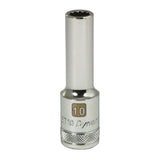 Metric Socket, 27 mm, 1/2" Drive, 12 Points, Deep