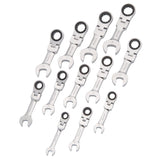 Stubby Wrench Set, Combination, 12 Pieces, Metric