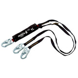 PRO™ Shock-Absorbing Lanyard, 4', Snap Hook Center, Snap Hook Leg Ends, Kevlar®
