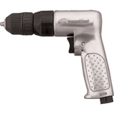Reversible Air Drill, 4 CFM, 1/4" NPTF, 93 dBA, 3/8" Chuck, Keyless
