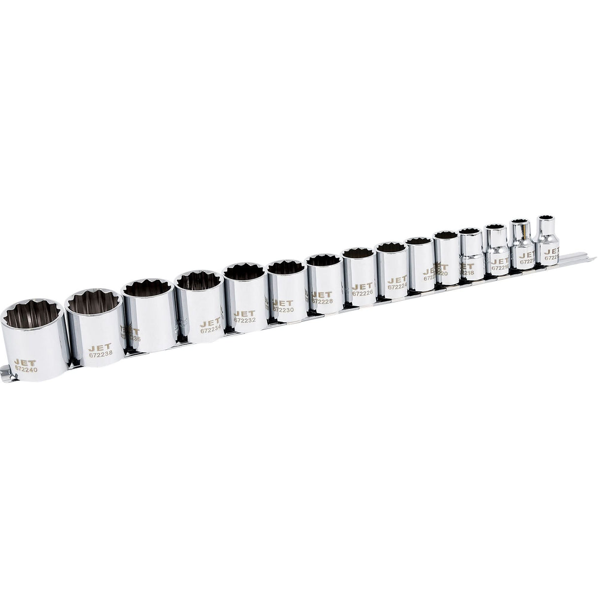 SS1215-12 12-Point SAE Socket Set, 15 Pcs, 1/2" Drive Size