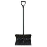 Poly Snow Shovel with Steel Wear Strip, Polypropylene Blade, 19-3/4" Wide, D-Grip Handle, Wearstrip Included