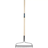 Heavy-Duty Bow Rake, Wood Handle, 58" L, 15" Blade, 15 Tines