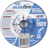 BlueFire® Depressed Center Wheel, 4" x 1/4", 5/8" Arbor, Type 27, Zirconia Alumina, 15280 RPM