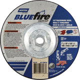Bluefire® Fastcut™ Depressed Centre Wheel, 7" x 1/8", 5/8"-11 Arbor, Aluminum Oxide/Zirconia Alumina, Type 27