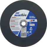 BlueFire® Chop Saw Wheels, 14" x 7/64", 1" Arbor, Type 01/27, Zirconia Alumina, 4365 RPM