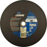 Cut-Off Disc for High Speed Metal, 12" x 1/8", 1" Arbor, Type 1, Aluminum Oxide, 6300 RPM