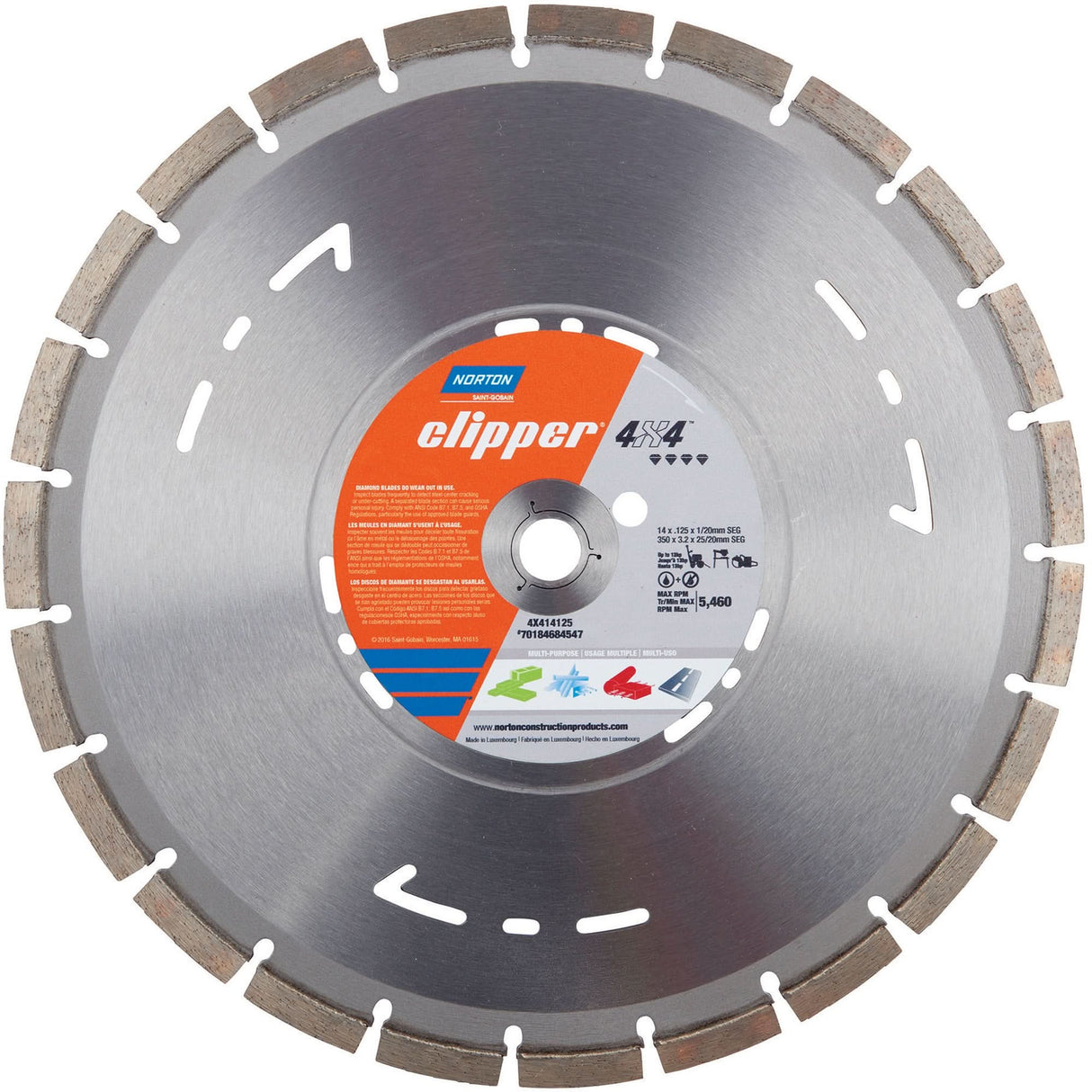 Clipper 4X4 Multi-Purpose Dry Segmented High-Speed Blade