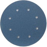 BlueFire® Hook and Loop Disc, 8" Dia., 80 Grit, Zirconia Alumina