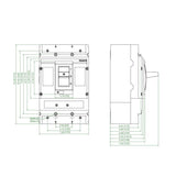 NOARK® Molded Case Circuit Breaker 500A, 2P IC Class S | M4S500T2L