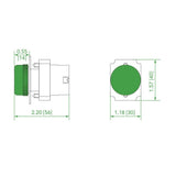 NOARK® Pilot Light Green 24Vac/dc 1NO+1NC | Ex9PBV63D