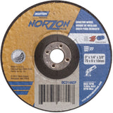 Norzon Plus® Grinding Wheels, 3" x 1/4", 3/8" Arbor, Ceramic Alumina, Type 27