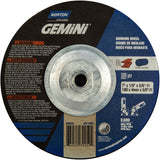 Gemini® Grinding and Cutting Wheel, 7" x 1/8", 5/8"-11 Arbor, Type 27, Aluminum Oxide, 8600 RPM