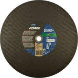 High Speed Reinforced Cut-Off Wheels, 14" x 1/8", 1" Arbor, Type 1, Silicon Carbide, 5400 RPM