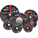 Depressed Center Grinding Wheels - Gemini®, 4-1/2" x 0.125"/1/8", 7/8" Arbor, Type 27, Aluminum Oxide, 13580 RPM