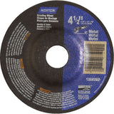 Depressed Centre Metal Grinding Wheels, 4-1/2" x 1/4", 7/8" Arbor, Aluminum Oxide, Type 27