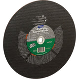 High Speed Reinforced Cut-Off Wheels, 16" x 1/8", 1" Arbor, Type 1, Silicon Carbide, 4800 RPM