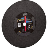 Chop Saw Reinforced Cut-Off Wheels - Gemini®, 14" x 3/32"/7/64", 1" Arbor, Type 1, Aluminum Oxide, 4365 RPM