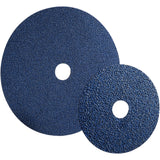 BlueFire® F826P Fibre Discs, Zirconia Alumina, 36, 7" Dia x 7/8" Arbor