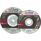 A24T Tough Grind Grinding Wheel, 5" x 1/4", 7/8" Arbor, Aluminum Oxide, Type 27
