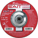 A24T Tough Grind Grinding Wheel, 9" x 1/4", 7/8" Arbor, Aluminum Oxide, Type 27