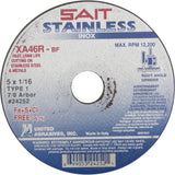 Cut-Off Wheel Contaminant-Free ZA46R, 15" x 1/16", 7/8" Arbor, Type 1, Aluminum Oxide, 12200 RPM