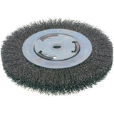 Economy Crimped Wire Wheel Brushes - Medium Face, 8" Dia., 0.014 Fill, 2" Arbor