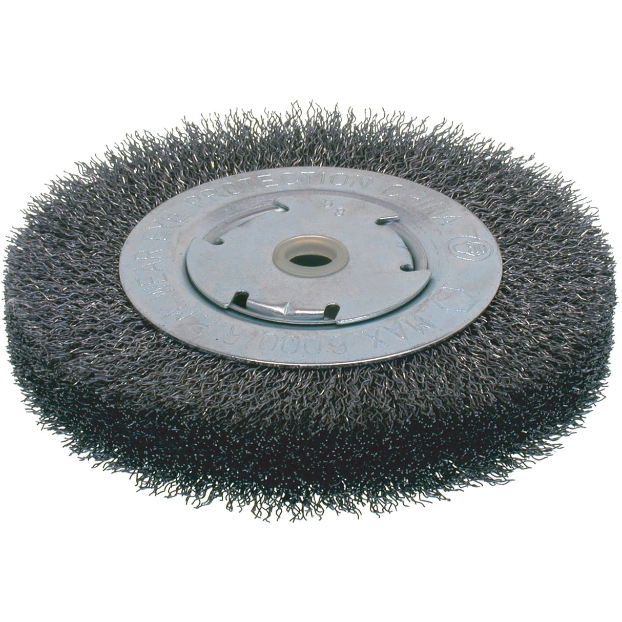 Economy Crimped Wire Wheel Brushes - Wide Face, 6" Dia., 0.014 Fill, 2" Arbor