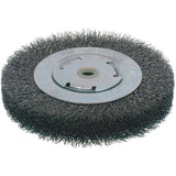 Economy Crimped Wire Wheel Brushes - Wide Face, 6" Dia., 0.014 Fill, 2" Arbor