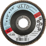 Turbo Flap Disc, 4-1/2" x 7/8", 40 Grit, Zirconia Alumina