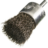 Crimped Wire End Brushes, 1/2", 0.014" Fill, 1/4" Shank