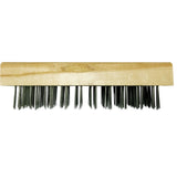 Flat Wire Butcher Block Brushes, Flat Steel Wire, 5 x 10 Wire Rows, 7-5/8" Long