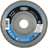 Long Life C-Trim Flap Disc, 4-1/2" x 7/8", Type 29, 40 Grit, Zirconium