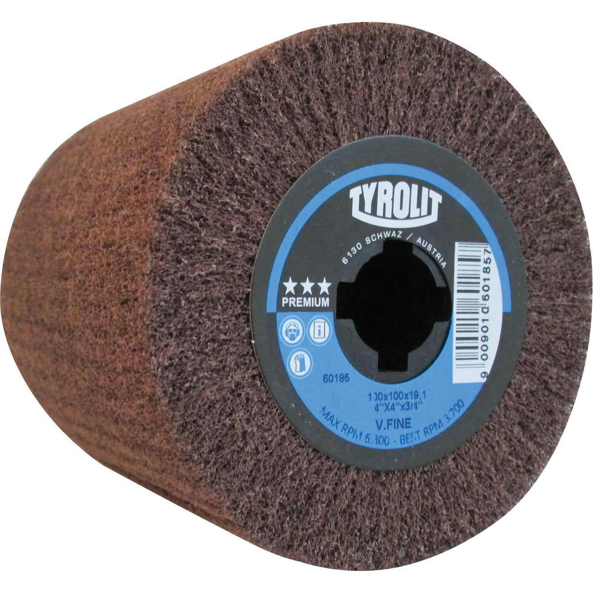 Pro-Line Surface Conditioning Drum, 4" Dia. x 4" W, 3/4" Arbor, Very Fine Grit, Aluminum Oxide