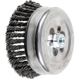 Knot Cup Brush, 4" Dia. x 5/8"-11 Arbor