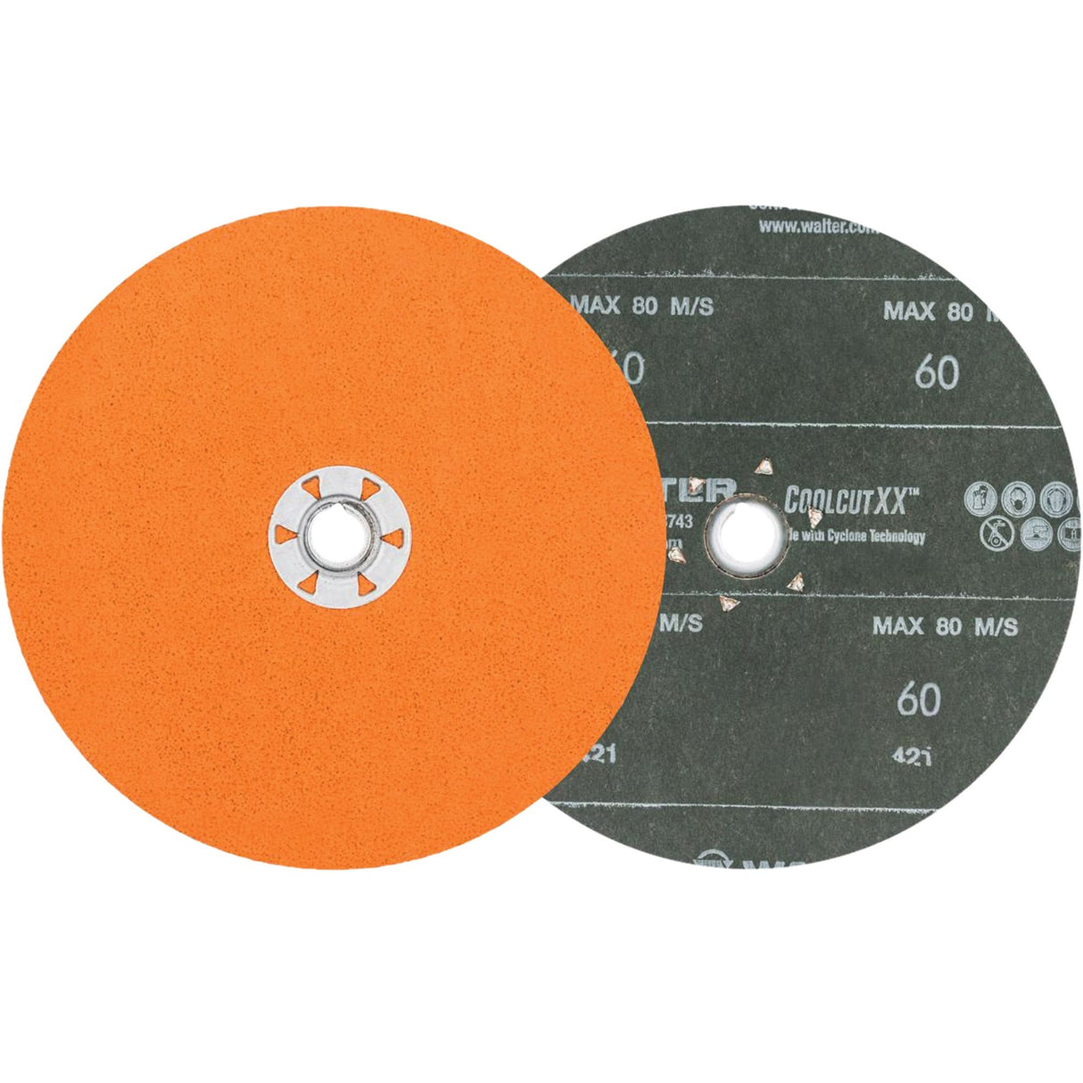 Coolcut XX™ Sanding Disc, 7" Dia., 60 Grit, Ceramic