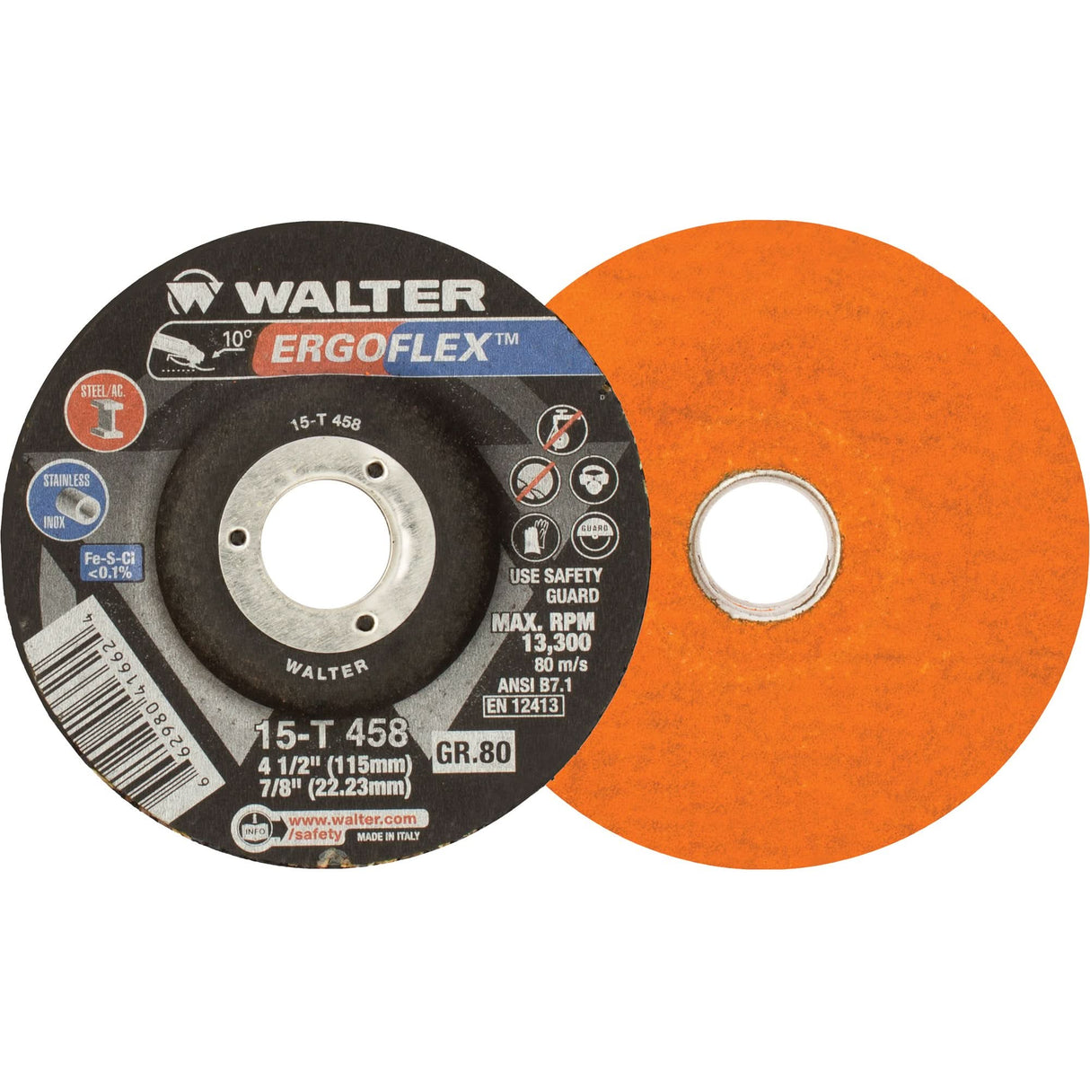 Ergoflex™ Grinding Wheel, 4-1/2" x 1/4", 7/8" Arbor, Aluminum Oxide, Type 29