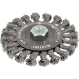 AllSteel™ Wire Brush, 5" Dia., 0.02" Fill, 5/8"-11 Arbor, Steel