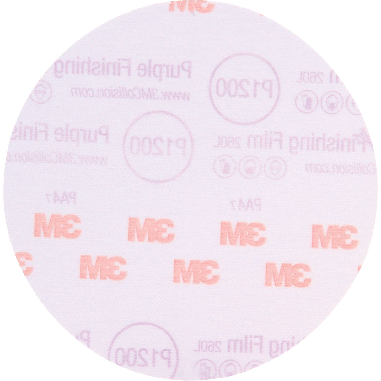 Hookit™ 260L Finishing Film Abrasive Discs, 6" Dia., P1200 Grit, Aluminum Oxide, 3 mils