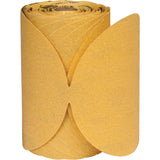 Gold Reserve™ A296 Coarse Paper PSA Disc Roll, 6" Dia., P80 Grit, Aluminum Oxide