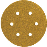Gold Reserve™ A296 Paper Hook & Loop Vacuum Disc, 5" Dia., Fine/P220 Grit, Aluminum Oxide, C-Weight